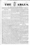 Argus, or, Broad-sheet of the Empire Saturday 20 August 1842 Page 1