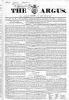 Argus, or, Broad-sheet of the Empire Saturday 19 November 1842 Page 1