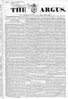 Argus, or, Broad-sheet of the Empire Saturday 26 November 1842 Page 1