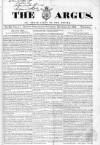 Argus, or, Broad-sheet of the Empire Saturday 31 December 1842 Page 1