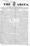 Argus, or, Broad-sheet of the Empire Saturday 14 January 1843 Page 1