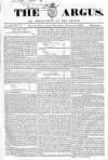 Argus, or, Broad-sheet of the Empire Saturday 18 March 1843 Page 1