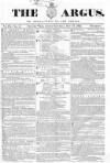 Argus, or, Broad-sheet of the Empire Saturday 13 May 1843 Page 1