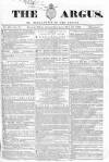 Argus, or, Broad-sheet of the Empire Saturday 20 May 1843 Page 1