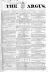 Argus, or, Broad-sheet of the Empire Saturday 08 July 1843 Page 1