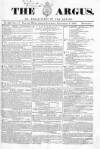 Argus, or, Broad-sheet of the Empire Saturday 02 September 1843 Page 1