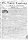 British Luminary Saturday 30 May 1818 Page 1