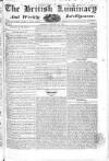 British Luminary Sunday 20 January 1822 Page 1