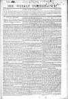 Weekly Intelligence Sunday 25 January 1818 Page 1