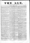 Age (London) Sunday 30 April 1837 Page 1