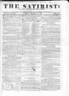 Satirist; or, the Censor of the Times Sunday 17 March 1833 Page 1