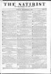 Satirist; or, the Censor of the Times Sunday 29 December 1833 Page 1