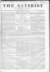 Satirist; or, the Censor of the Times Sunday 26 August 1838 Page 1