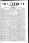 Satirist; or, the Censor of the Times Sunday 08 June 1845 Page 1