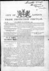 City of London Trade Protection Circular Saturday 06 January 1849 Page 1