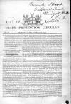 City of London Trade Protection Circular Saturday 10 February 1849 Page 1