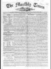 Monthly Times Monday 06 May 1844 Page 1