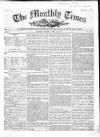 Monthly Times Tuesday 24 June 1845 Page 1