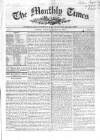 Monthly Times Tuesday 24 March 1846 Page 1