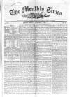 Monthly Times Monday 07 December 1846 Page 1