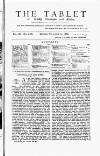 Tablet Saturday 14 November 1885 Page 1