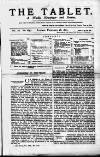 Tablet Saturday 28 February 1891 Page 1
