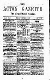 Acton Gazette Saturday 14 December 1872 Page 1