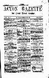 Acton Gazette Saturday 28 December 1872 Page 1