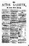 Acton Gazette Saturday 09 August 1873 Page 1