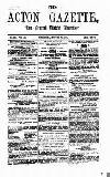 Acton Gazette Saturday 30 August 1873 Page 1