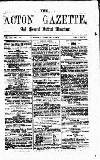 Acton Gazette Saturday 07 February 1874 Page 1