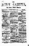 Acton Gazette Saturday 21 February 1874 Page 1