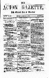 Acton Gazette Saturday 21 August 1875 Page 1