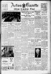 Acton Gazette Friday 01 March 1940 Page 1