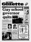 Acton Gazette Friday 19 December 1986 Page 1
