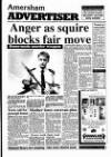 Amersham Advertiser Wednesday 22 January 1992 Page 1