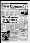 Buckinghamshire Examiner Friday 01 September 1989 Page 1