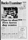 Buckinghamshire Examiner Friday 10 January 1992 Page 1
