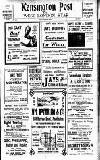 Kensington Post Friday 28 November 1919 Page 1