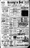 Kensington Post Friday 12 August 1927 Page 1