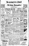 Kensington Post Saturday 28 October 1939 Page 1