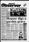 Harrow Observer Thursday 09 March 1989 Page 1