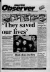 Harrow Observer Thursday 09 November 1989 Page 1