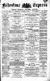Folkestone Express, Sandgate, Shorncliffe & Hythe Advertiser Saturday 11 October 1890 Page 1