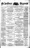 Folkestone Express, Sandgate, Shorncliffe & Hythe Advertiser Wednesday 29 October 1890 Page 1