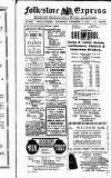 Folkestone Express, Sandgate, Shorncliffe & Hythe Advertiser Saturday 20 November 1915 Page 1