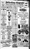 Folkestone Express, Sandgate, Shorncliffe & Hythe Advertiser Saturday 29 October 1921 Page 1