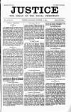 Justice Saturday 18 October 1884 Page 1