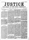 Justice Saturday 25 April 1885 Page 1