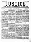 Justice Saturday 13 June 1885 Page 1